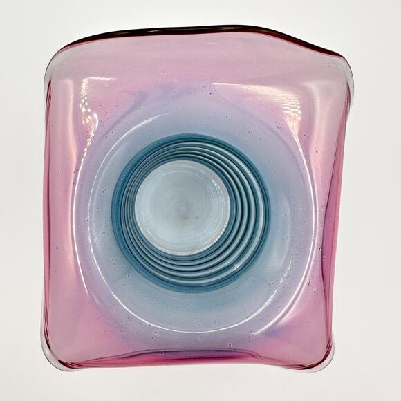 Dunbar Flint Glass Co. Aramis Whimsy Hat Vase Jack in the Pulpit Iridescent '30s - Picture 7 of 13